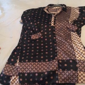 Zara multi pattern tunic/dress size L